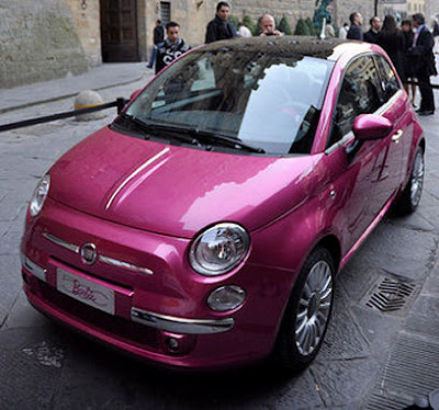 barbie fiat 500 pink