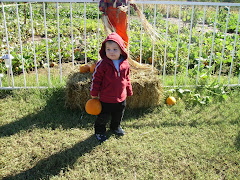 Gavin just wanted the first pumpkin he saw...