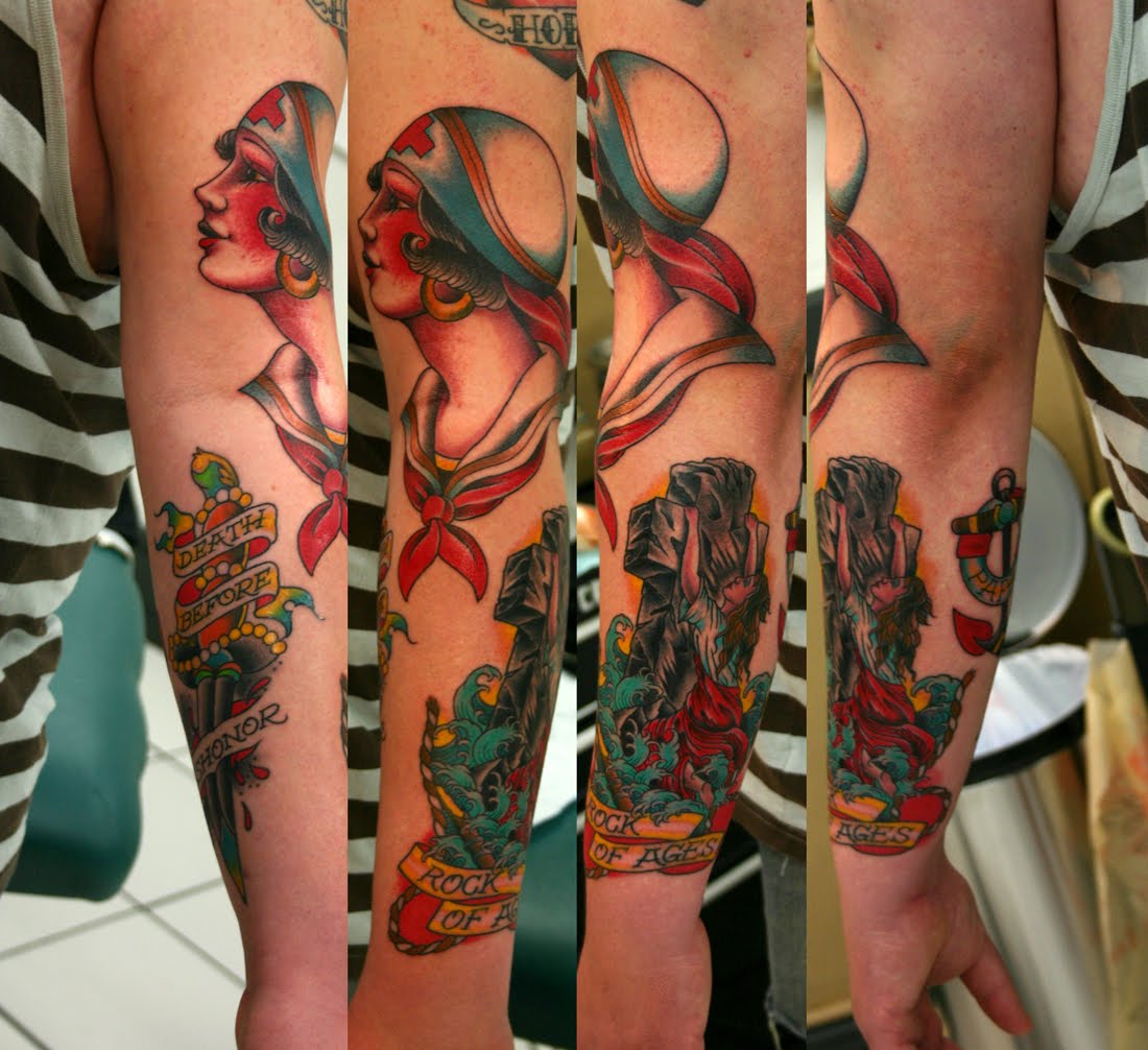 Mermaid Arm Tattoo