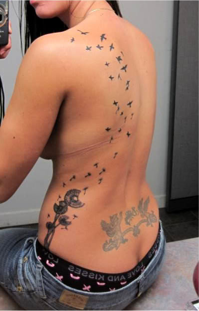 Dandelion+tattoos+on+back