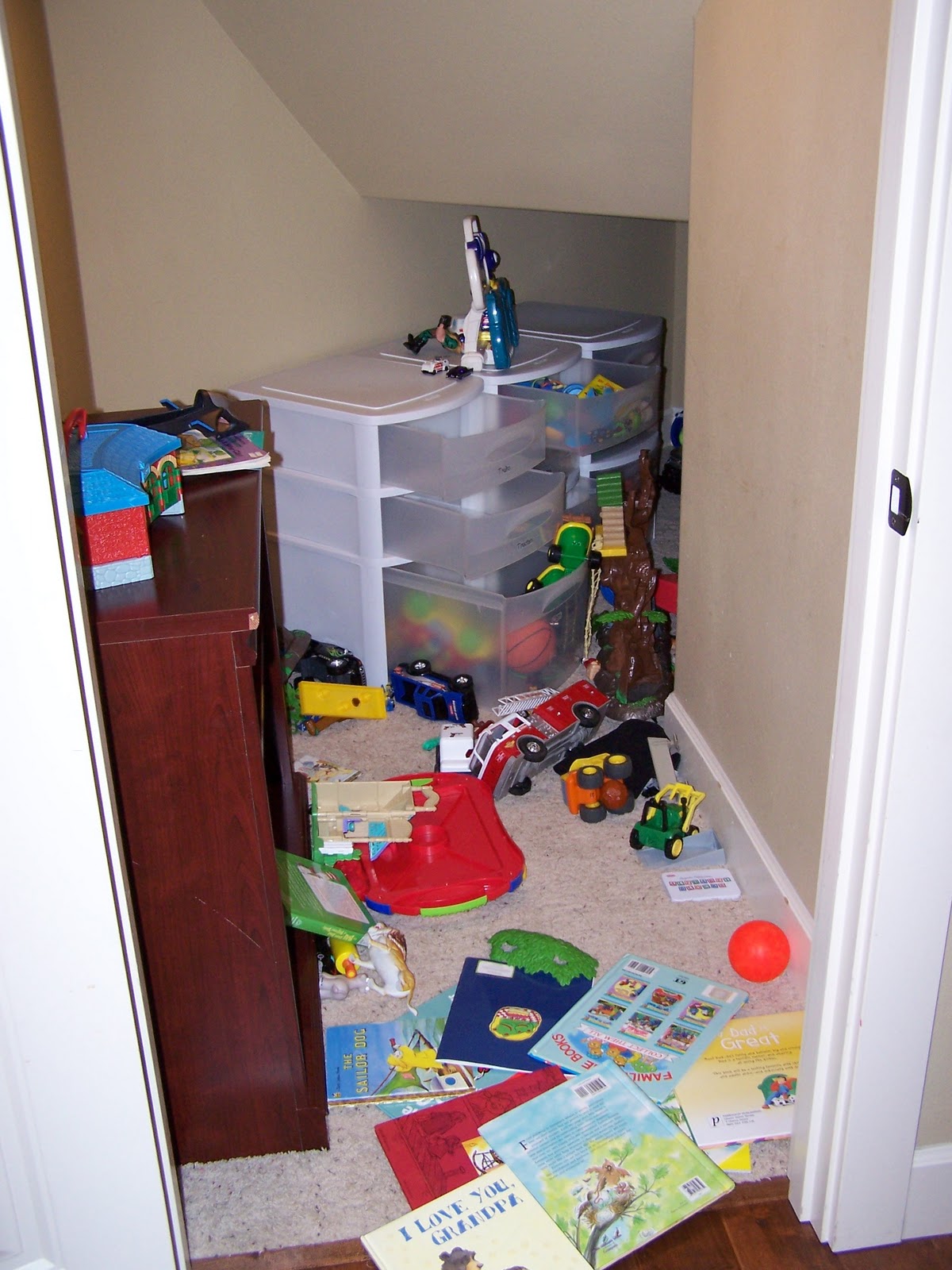 Delightful Order Under the Stairs Toy Closet