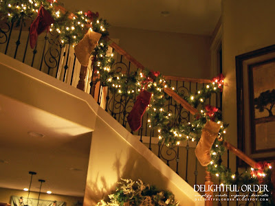 Delightful Order: Staircase Christmas Decorating