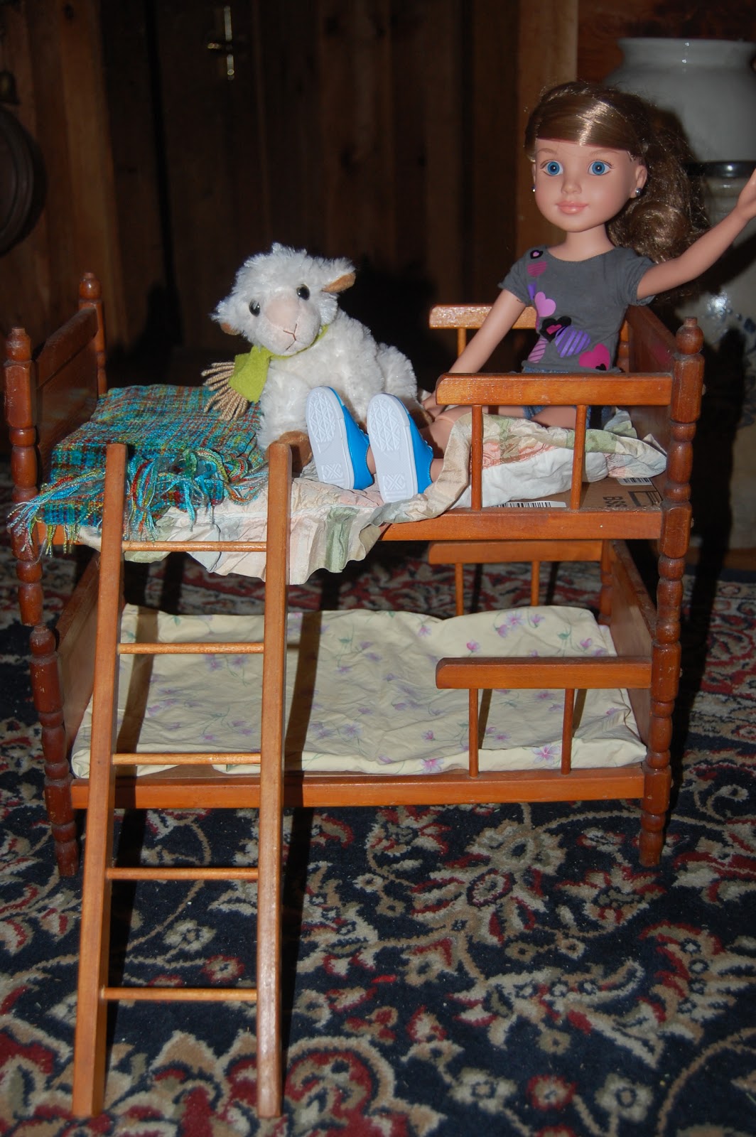 Counterpane Lane Antique Doll Bunk Bed