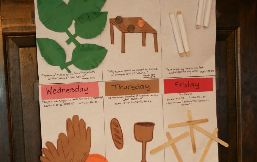 The Domestic Notebook Finished Holy Week Calendar