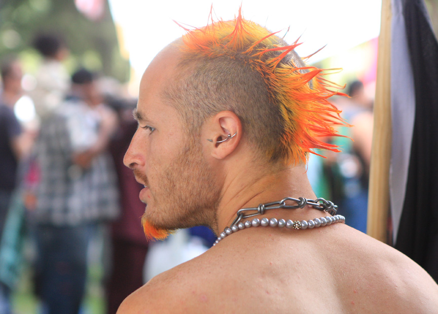 East Of West L A Orange Haired Man