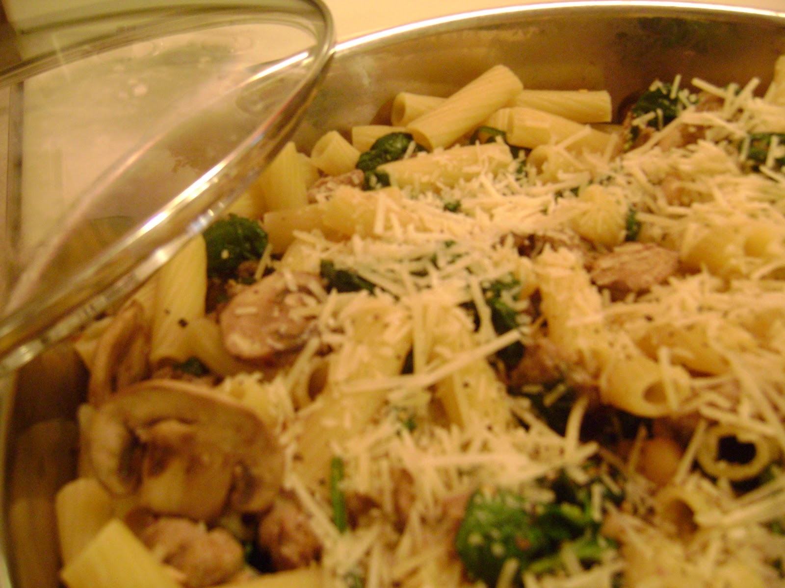 Rigatoni with Sausage, Spinach and Mushrooms Renee's Kitchen Adventures