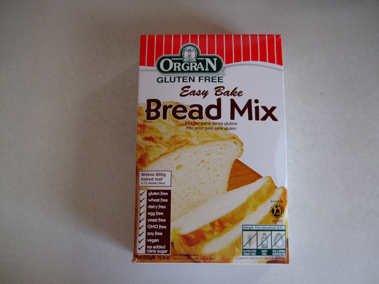 Learning to Eat AllergyFree Orgran Easy Bake Bread Mix