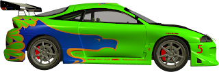Green Race Car Clip Art