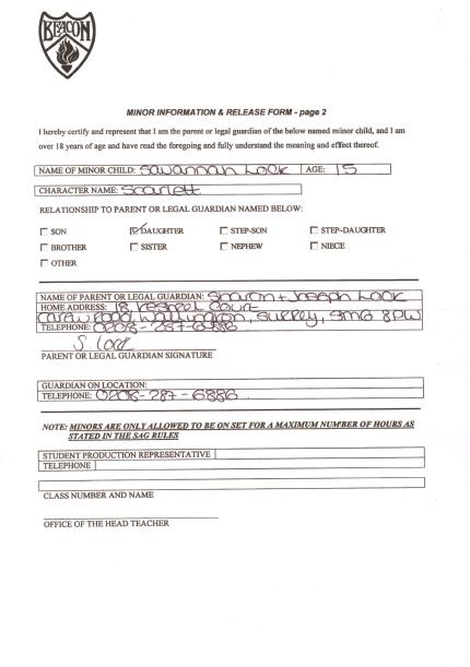 actor release form sample actor release form 7 free documents in actor release form
