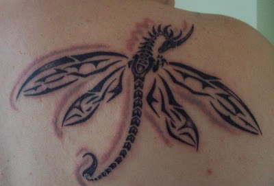 Tribal Dragonfly Tattoo