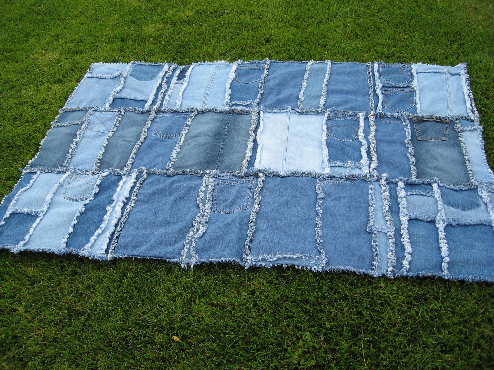 Passion Fruit Princess Recycled denim blanket