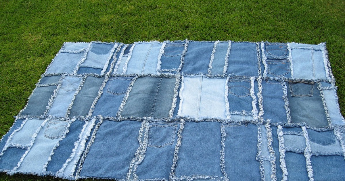 Passion Fruit Princess Recycled denim blanket