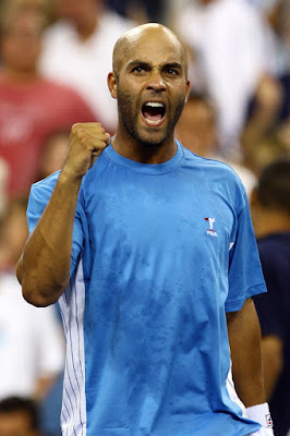 Black Tennis Pro's James Blake 2009 U.S. Open Round 2
