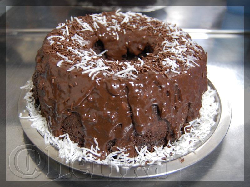 Caderno de receitas Bolo de Coco e Chocolate Sem Farinha