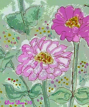 Zinnias by Dee Dee