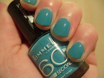So the first thing is the Rimmel London 60 seconds Nail Polish in 825 Sky