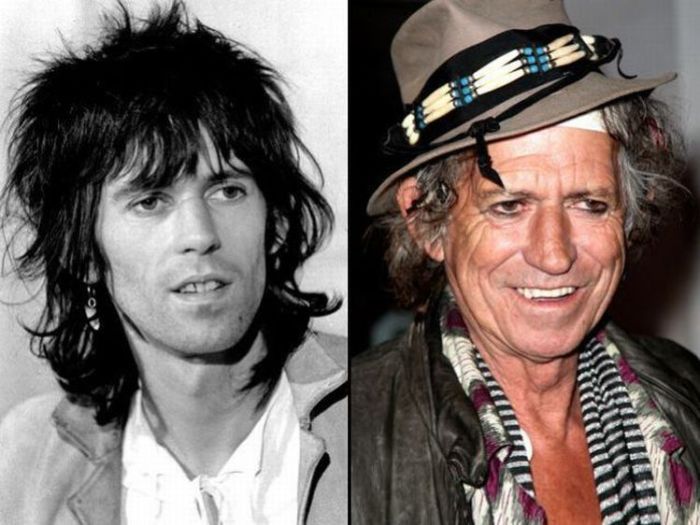 Curious, Funny Photos / Pictures Rock stars then and now 50 Pics