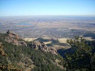 Boulder and Flatirons from Green Mountain