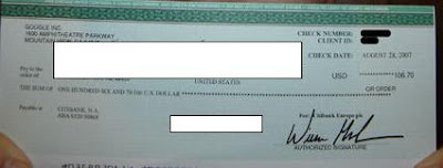 proof of google adsense checks