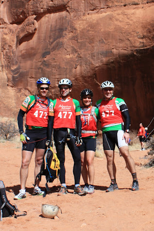 At the bottom of the rappel ready to run!