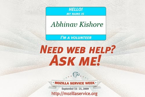 Need Web Help ? Ask Me ! (Mozilla Service Week Volunteer)