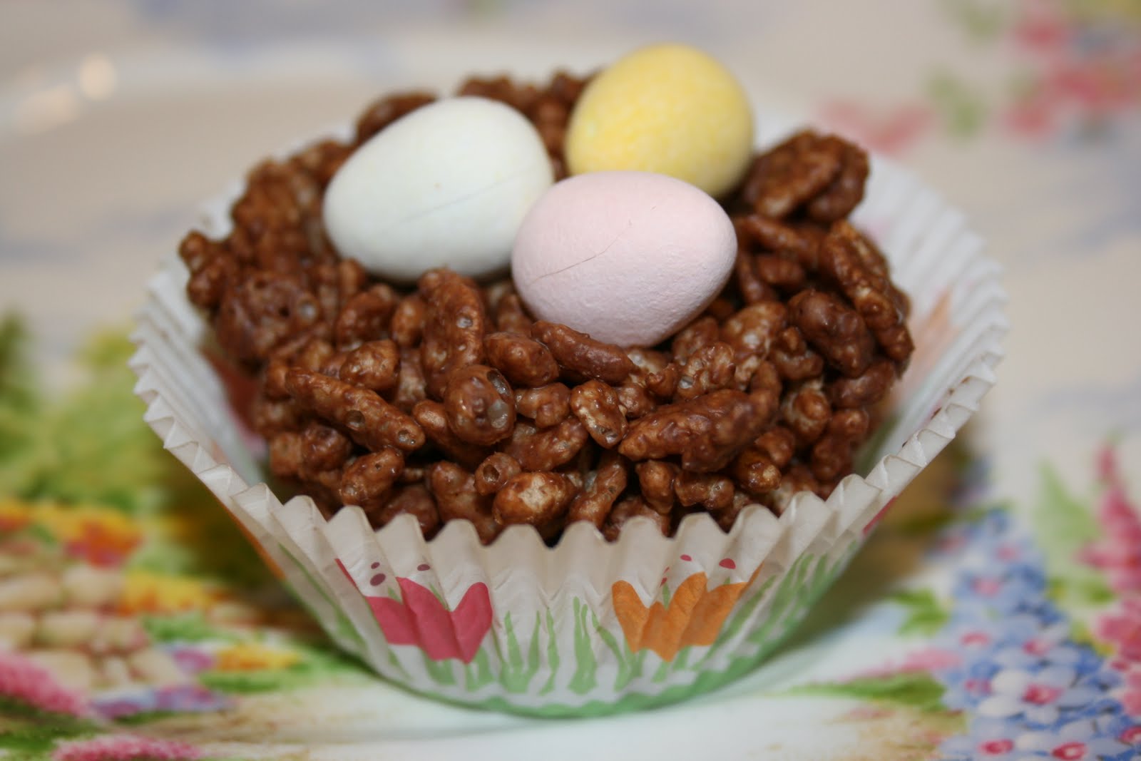 Easter Chocolate Crispy Nests