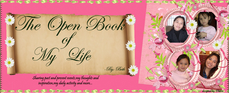 THE OPEN BOOK OF MY LIFE
