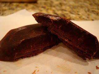 Two slices of Chocolate Bar cut up