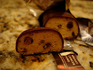 Cut piece of Cookie Dough Luna Prtoein Bar