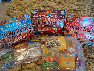 Various Gluten Free Snacks on countertop