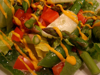 Salad Drizzled With Mustard