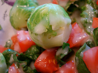 Close up of salad with Vegan Slaw Dressing