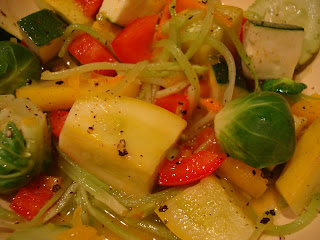 Mixed vegetables in dressing