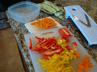 Ingredients needed to make raw cucumber wraps