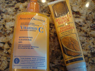 Bottom of Vitamin C Gel and Burt's Bees Facial Cleanser 