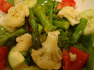 Close up of salad with vegetables