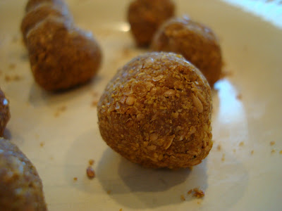 Close up of one Pumpkin Spice Donut Hole