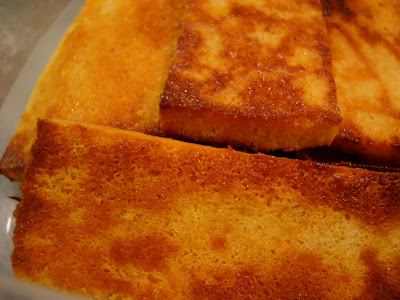 Close up of Pumpkin Honey Tofu showing browned bits