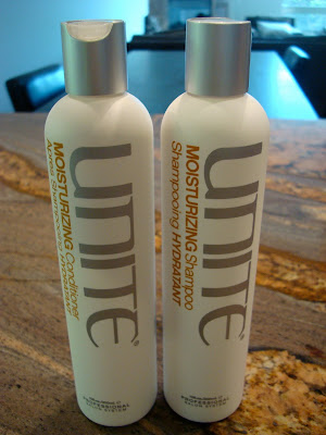 Two bottles of Unite Shampoo and Conditioner 
