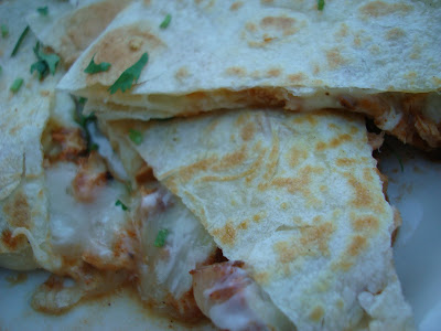 Close up of cheese quesadillas