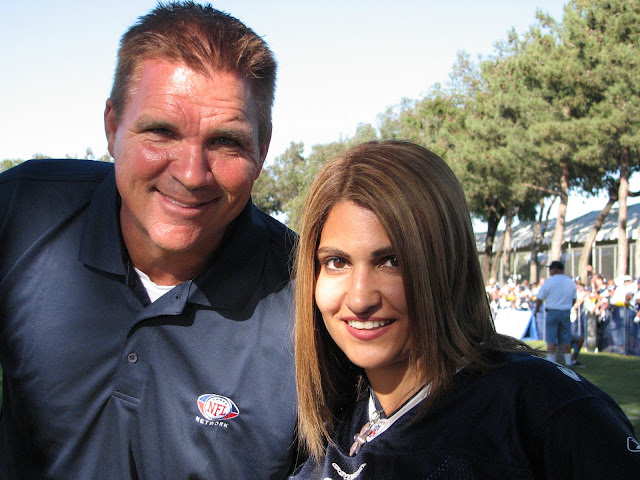 Brian Baldinger hangs out at Dallas Cowboys training camp in Oxnard, CA