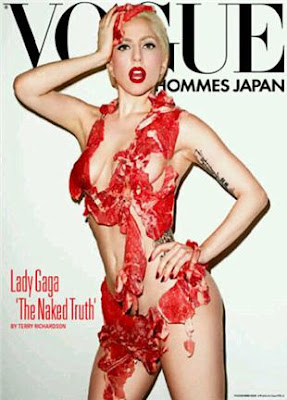 Lady Gaga wears a meat bikini on cover of Vogue Japan, angers PETA