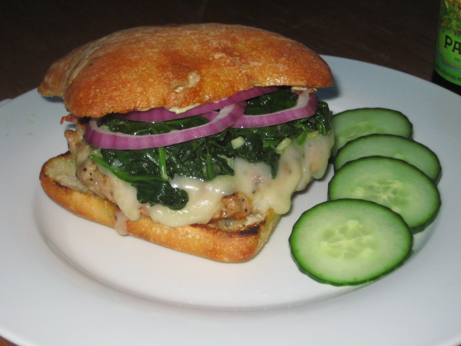 Dinner with the Welches ItalianSausage Burgers with Garlicky Spinach