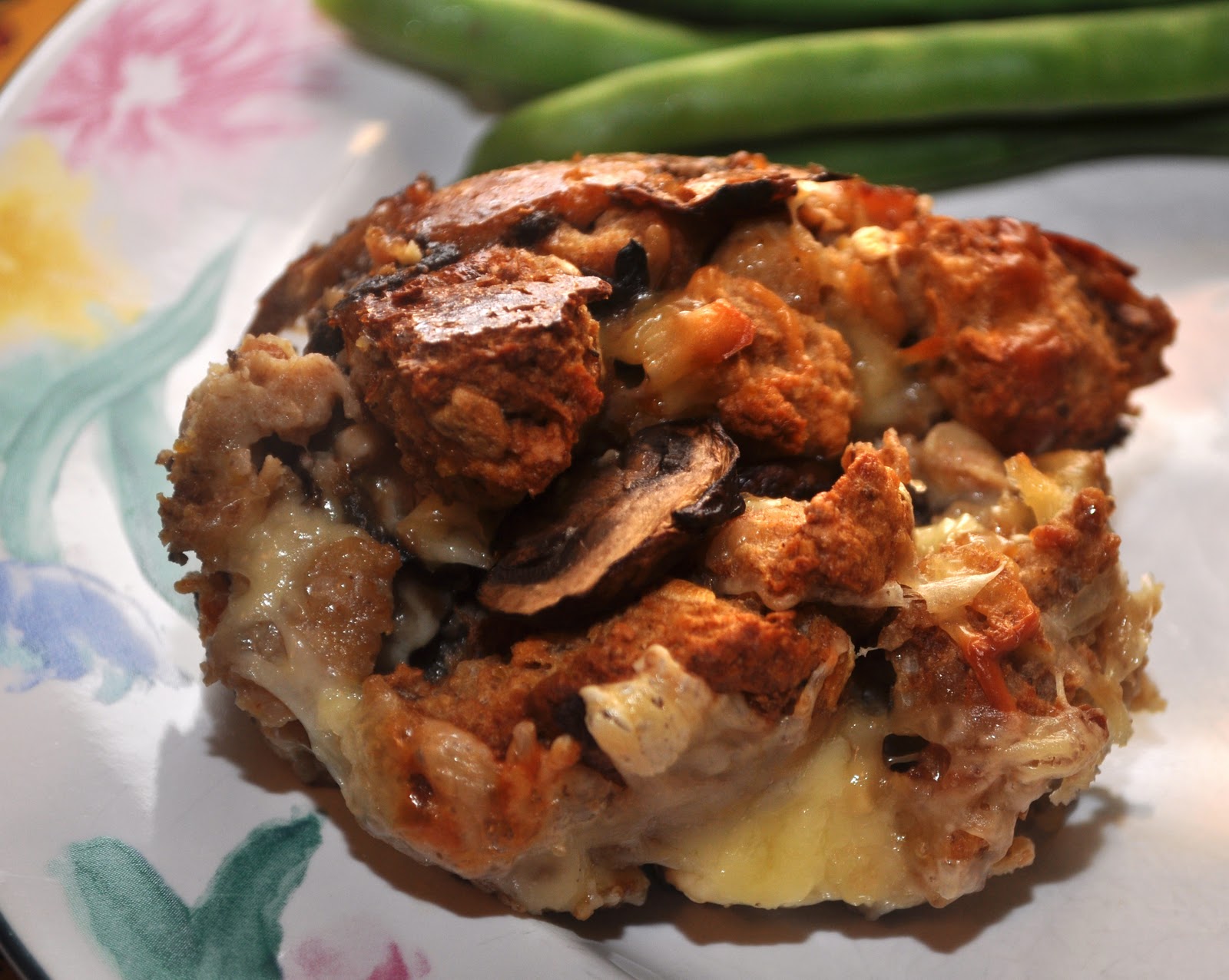 Kate's Kitchen Mushroom Truffle Bread Pudding with Nature's Pride Bread