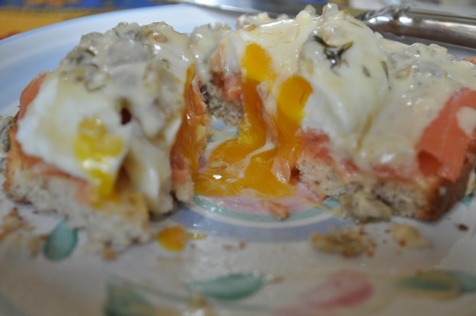 Kate's Kitchen Poached Eggs with Spicy Dill Sauce