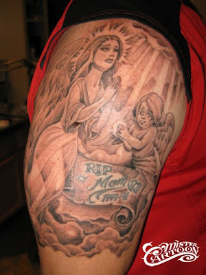 Here is another recent piece that is a remix of a memorial tattoo dedicated