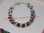 สร้อยข้อมือเพชร-อเมธิส Amethyst Diamond ราคา 800 บาท ลดพิเศษเหลือเพียง 500 บาท