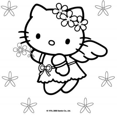 Coloring Pages on Disney Hello Kitty Christmas Coloring Pages