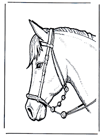Free Coloring Pages: Animal Stronger " Horse Head " coloring to print