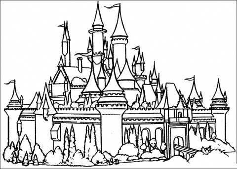 Disney Coloring Sheets on Disney Castle Coloring Pages